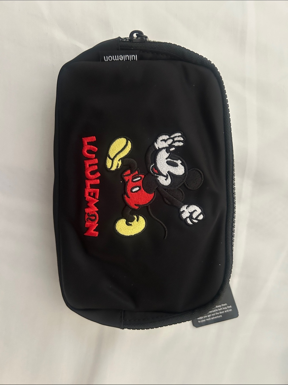 lululemon athletica Black Toiletry Pouch with Mickey Embroidery